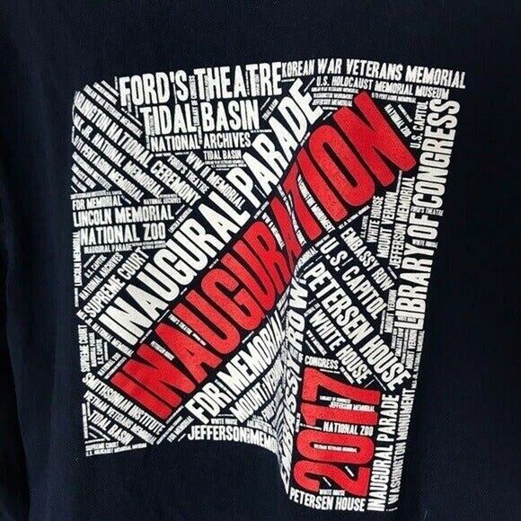 3/$20 2017 Presidential Inauguration Parade Adult Medium Long Sleeve T-Shirt - Picture 5 of 8